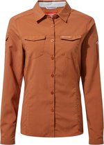 Craghoppers - UV Blouse voor dames - Longsleeve - Adventure II - Oranjebruin - maat XXL (46)