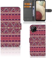 GSM Hoesje Samsung Galaxy A12 Bookcase Aztec Purple