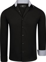 Valerio - heren - overhemd - Zwart