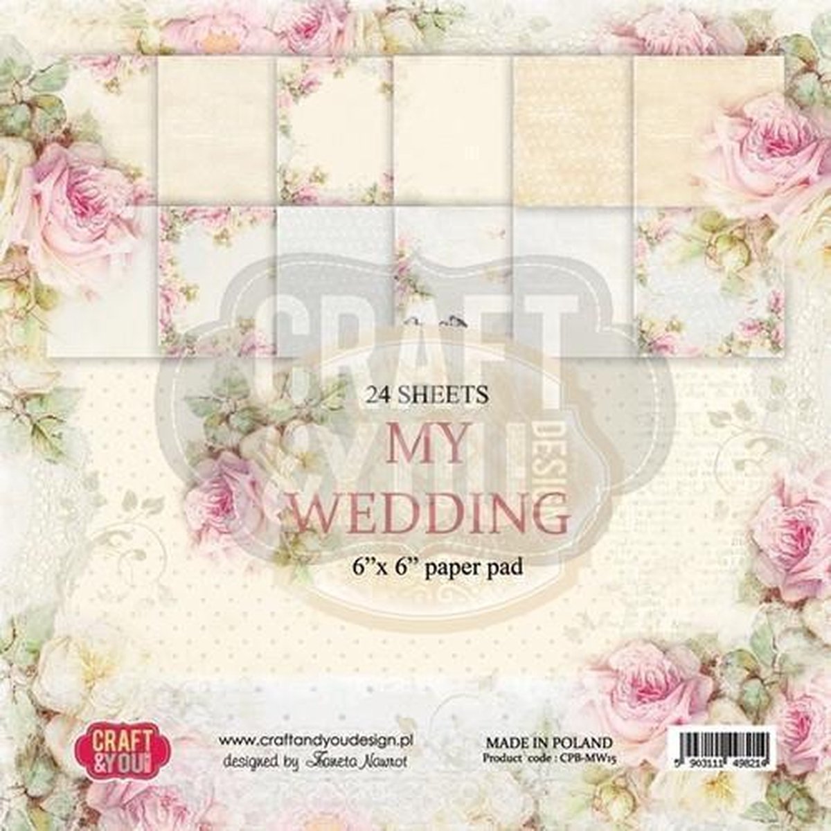 Craft&You My Wedding Small Paper Pad 6x6  36 vel
