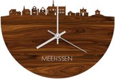 Skyline Klok Meerssen Palissander hout - Ø 40 cm - Woondecoratie - Wand decoratie woonkamer - WoodWideCities