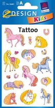 Tattoo etiket Z-design Kids - pakje a 1 vel paarden