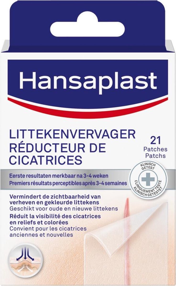 Hansaplast Littekenvervager - Vermindert Zichtbaarheid van Littekens - 21  stuks | bol.com