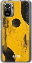 6F hoesje - geschikt voor Xiaomi Redmi Note 10S -  Transparant TPU Case - Black And Yellow #ffffff