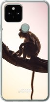 6F hoesje - geschikt voor Google Pixel 5 -  Transparant TPU Case - Macaque #ffffff