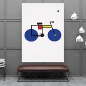 Bauhaus Bike Poster - 20x25cm Canvas - Multi-color