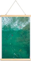 JUNIQE - Posterhanger Everybody's Gone Surfin' by Lentam -40x60 /Groen