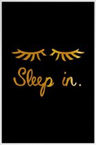 JUNIQE - Poster met kunststof lijst Sleep In gouden -40x60 /Goud &