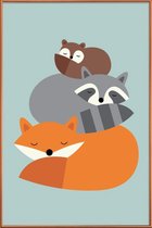 JUNIQE - Poster met kunststof lijst Dream Together -13x18 /Kleurrijk