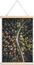 JUNIQE - Posterhanger Bosweg - luchtfotografie -30x45 /Groen