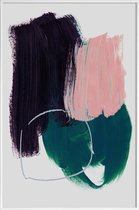 JUNIQE - Poster in kunststof lijst Abstract Brush Strokes 10 -20x30
