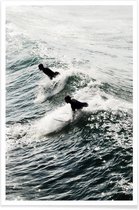 JUNIQE - Poster Tandem -13x18 /Grijs