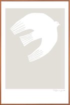 JUNIQE - Poster met kunststof lijst Thoughts Are Free No. 2 -60x90