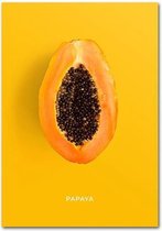 Fruit Poster Papaya - 60x80cm Canvas - Multi-color