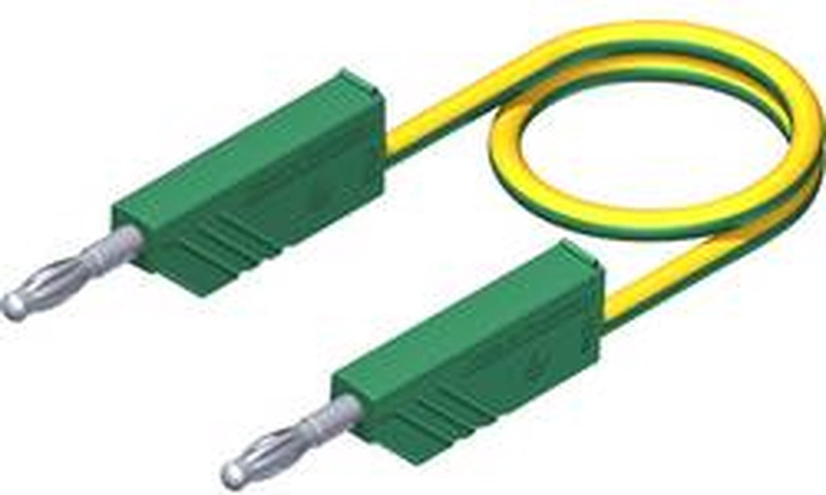 SKS Hirschmann CO MLN 100/2,5 Meetsnoer Banaanstekker 4 mm Banaanstekker 4 mm 1.00 m Geel, Groen 1 stuk(s)