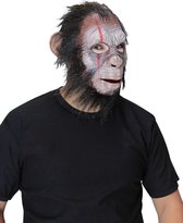 Partychimp Gezichts Julius War Ape Aap Met Haar Halloween Masker voor bij Halloween Kostuum Volwassenen - Latex - One-size