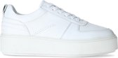Sacha - Dames - Witte sneakers met plateauzool - Maat 36