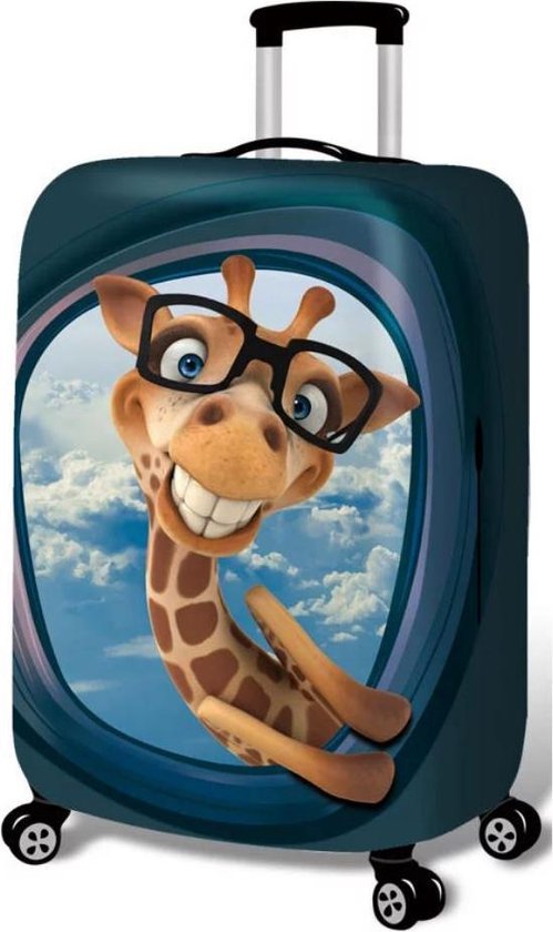 Kofferhoes "Happy Giraffe" , Maat M | bol.com