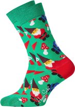 Happy Socks - Happy Holiday - kerst sokken - Garden Gnome - Groen Multi - Unisex - Maat  36-40