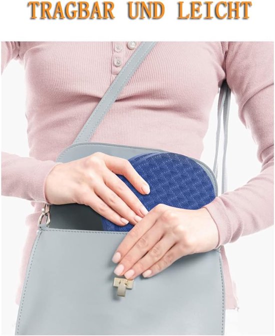 2 stuks - Yoga kniebeschermers - Yogamatten - Sportbeschermingsmatten - Ronde yoga kniebeschermers - Draagbare antislip yogamatten - Yoga ondersteuningsmatten - Dempende matten - Knieondersteuningsmatten - Blauw — afbeelding 5