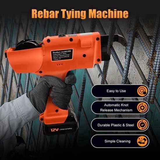 Wapening Bindmachine 220V Elektrisch Handheld - Voor 8-34mm Stalen Bar - 3.4 kg Gewicht - Automatische Bindmachine - Handgereedschap — afbeelding 3