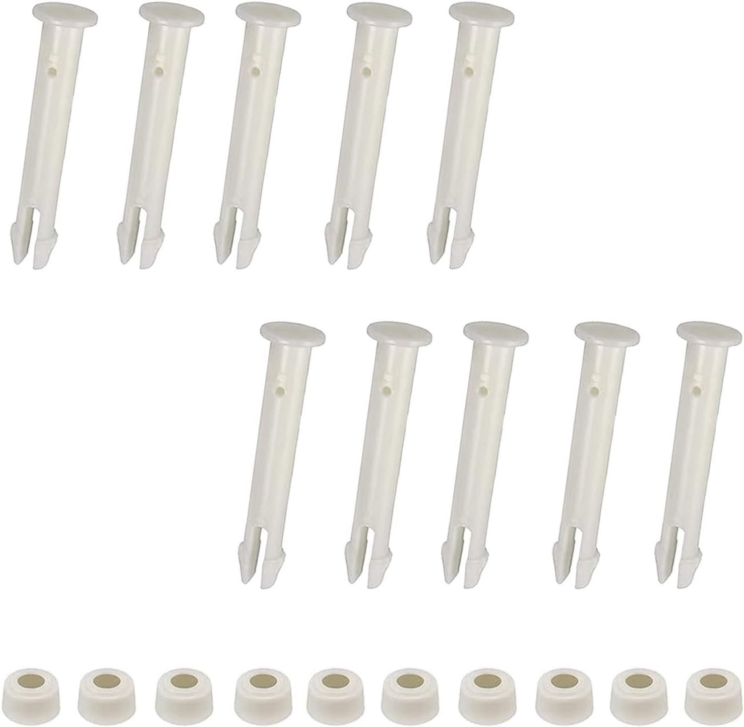 10 Stuks Plastic Pool Joint Pins en Rubber Seals - Vervangingsonderdelen voor Zwembaden - Geschikt voor Frame en Intex Zwembaden, 5.5 cm