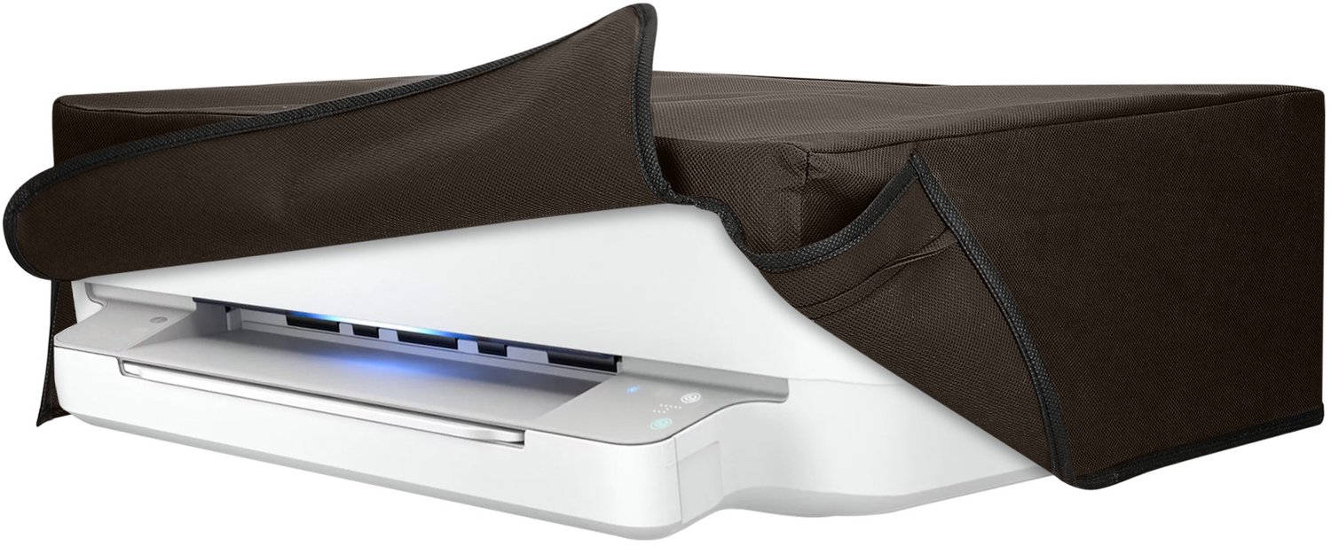 kwmobile hoes geschikt voor HP Envy 6020e / Envy 6055e - Beschermhoes voor printer - Stofhoes in chocoladebruin