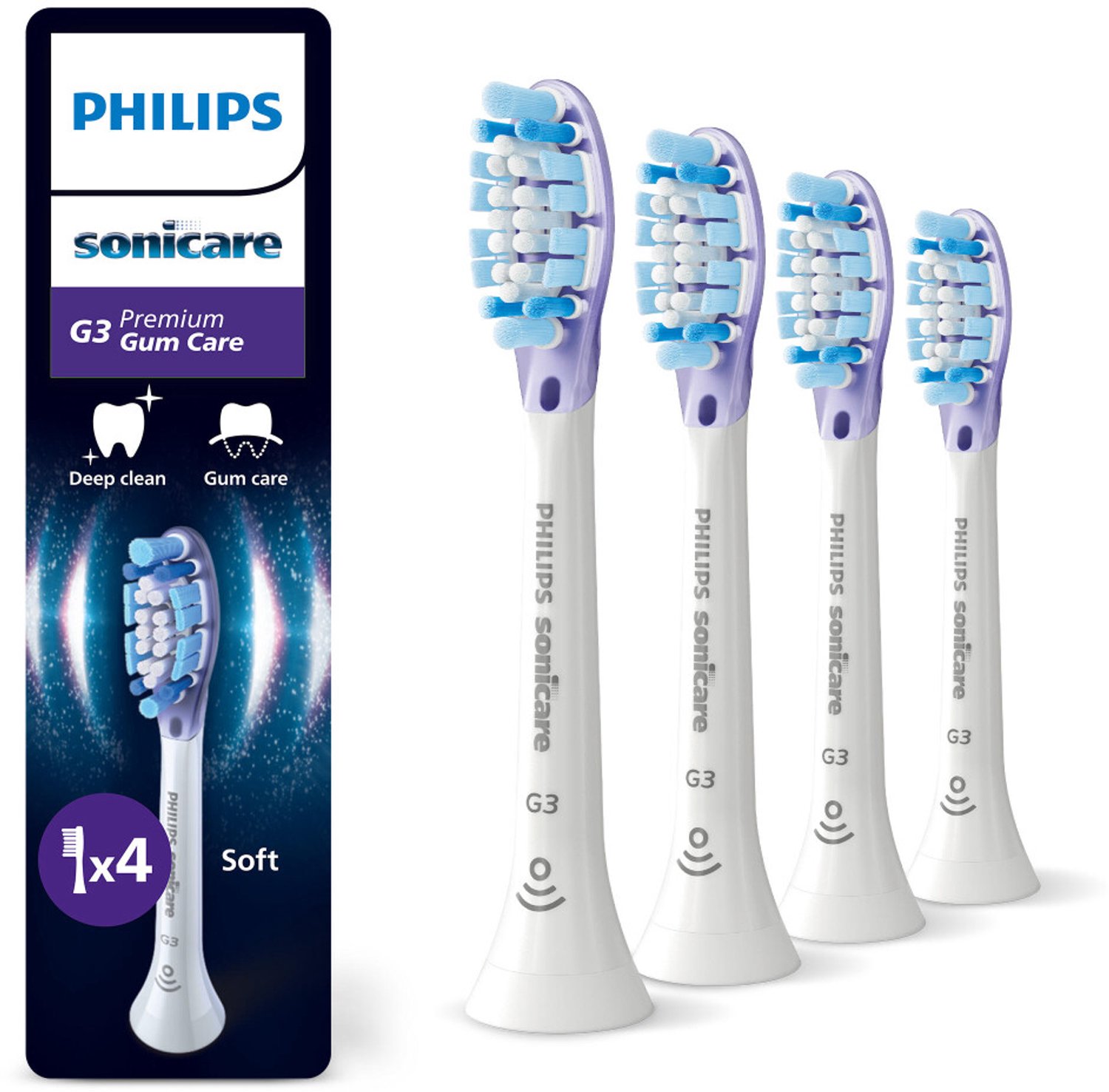 Philips Sonicare - Opzetborstels G3 Premium Gum Care Wit HX9054/87 - 6 x 4 stuks - Voordeelverpakking