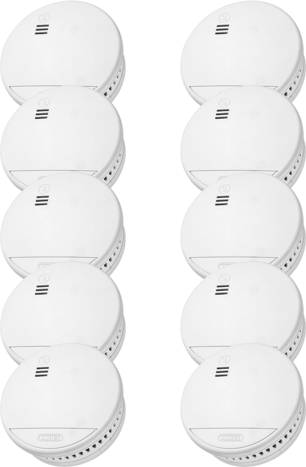 ABUS RWM250 10-Pack – 10x Rookmelder – 10 Jaar Batterij – Optische Rookmelder – Inclusief Montage