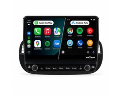 Navibop Autoradio geschikt voor Fiat 500 2007 t/m 2015 - Draadloos Apple CarPlay & Android Auto - 9 inch touchscreen - Android 15 - 4GB/64GB - Navigatie - Bluetooth - DAB+ ready - 2 din - 2007 2008 2009 2010 2011 2012 2013 2014 2015