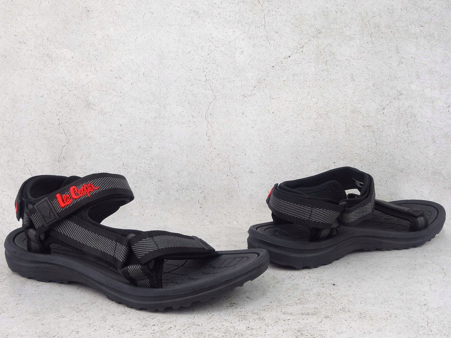 Lee Cooper Heren Sandalen Sportief Klittenband Grijs