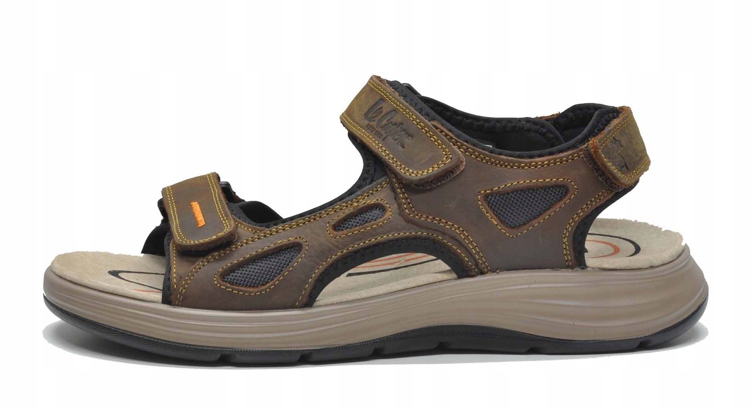 Lee Cooper Heren Sandalen Leer Bruin