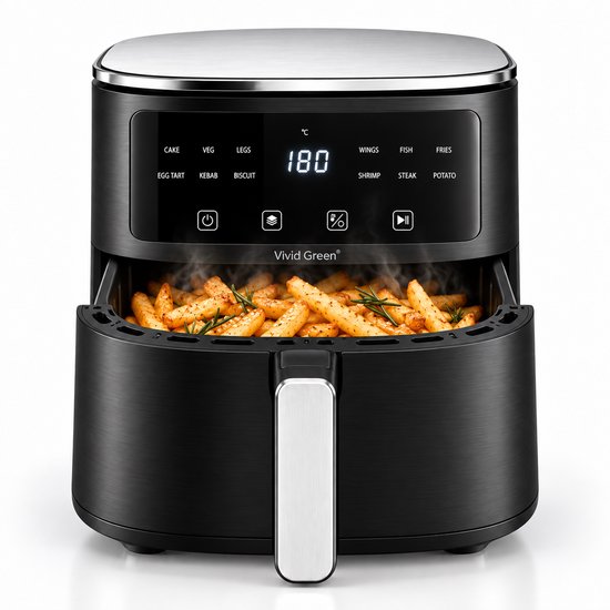Airfryer Dubbele Lade 5L - PFAS-vrij - Digitaal Display