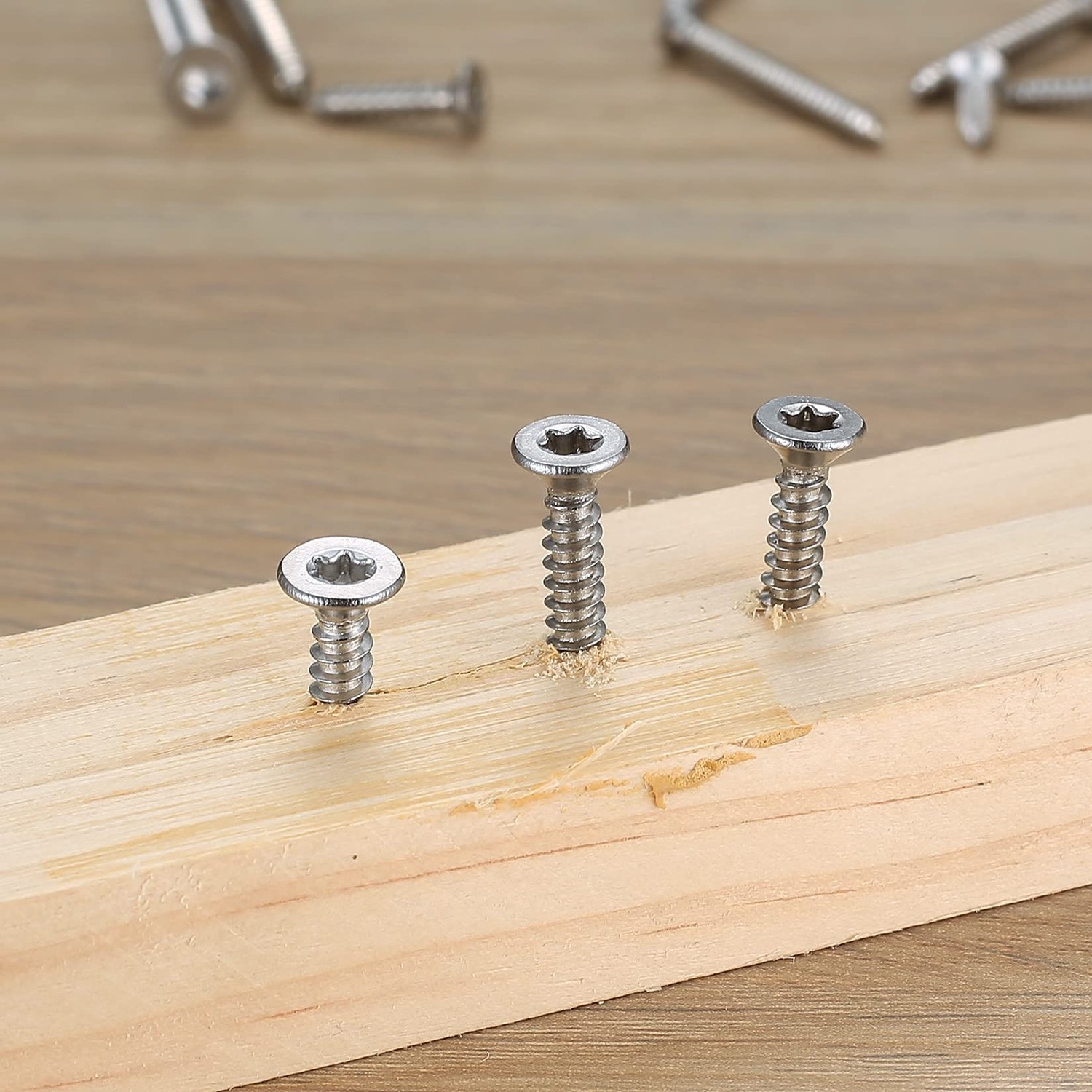 Famanu – Zelftappende Schroeven, 400 stuks, M3-M4, Verzinkte Kop, Torx