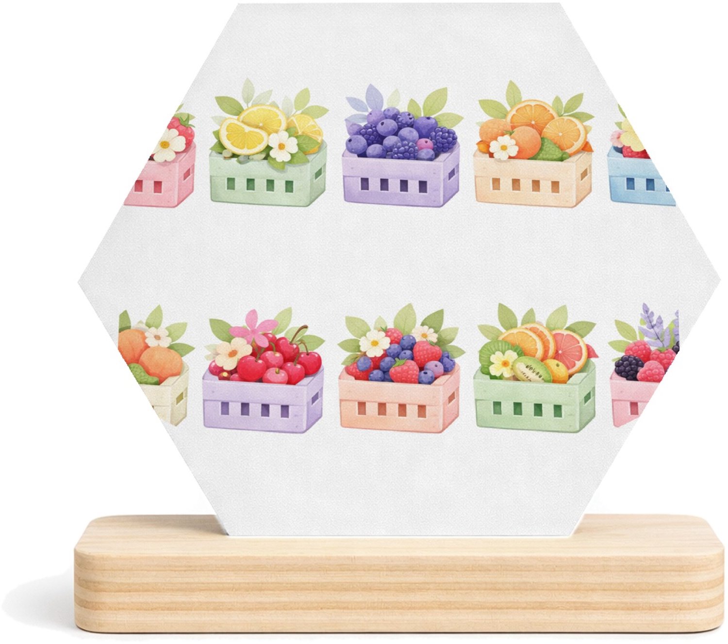 Mr Cadeautjes MDF fotolijst/inleg hexagon 14 x 13 - design Een verfijnde reeks seizoenscomposities met een charmante, c | cadeau Wit