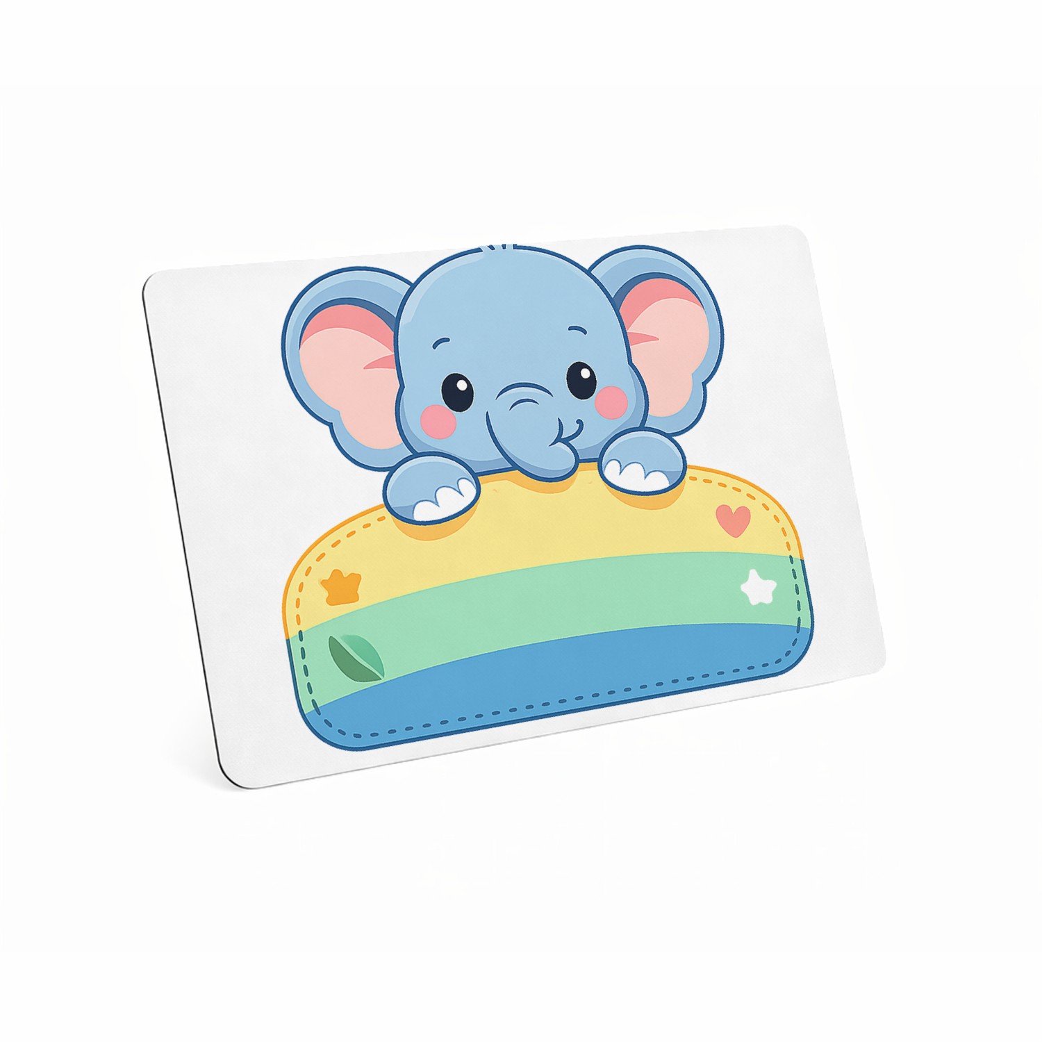 Mr Cadeautjes MDF magnetische fotolijst 28 x 19 - design Een vrolijke dier-mascotte die half uit een naamplaatje stee | cadeau Wit