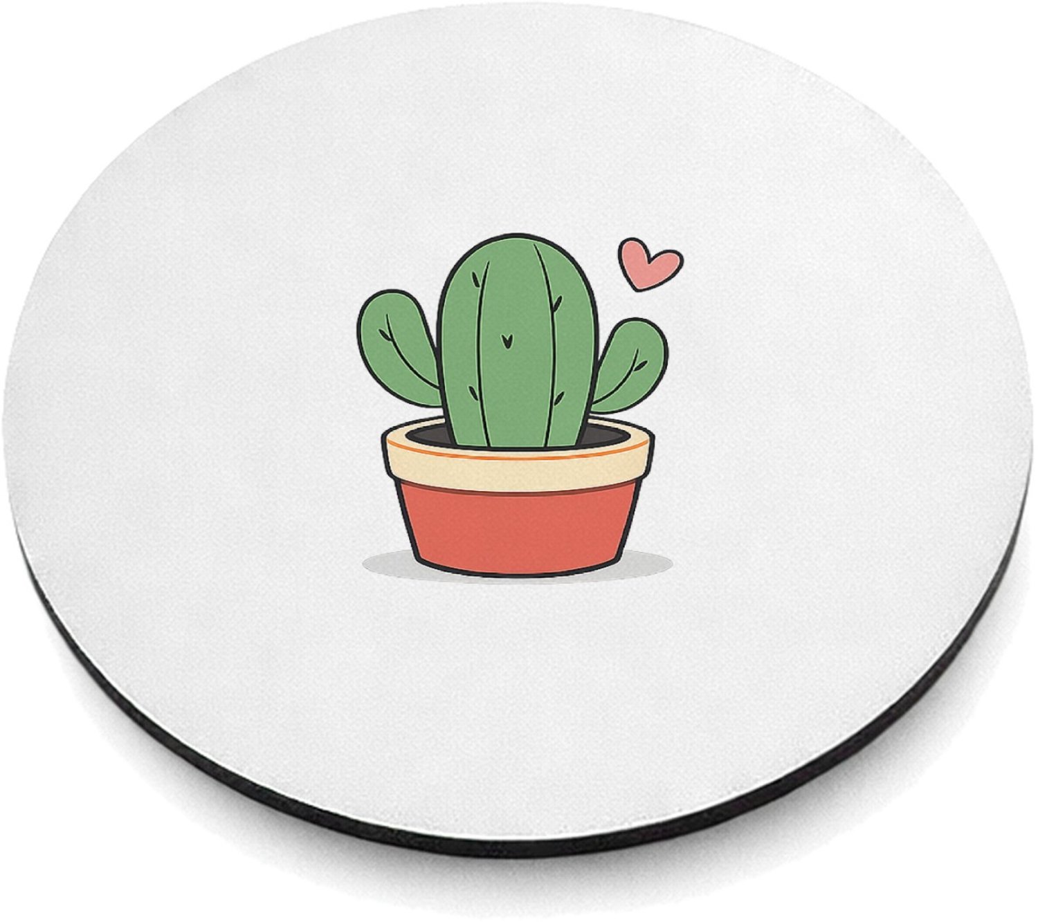 Mr Cadeautjes MDF magnetische fotolijst rond Ø 9,5 - design Een subtiel liefdescadeau met een compacte handgeschreven we | cadeau Wit