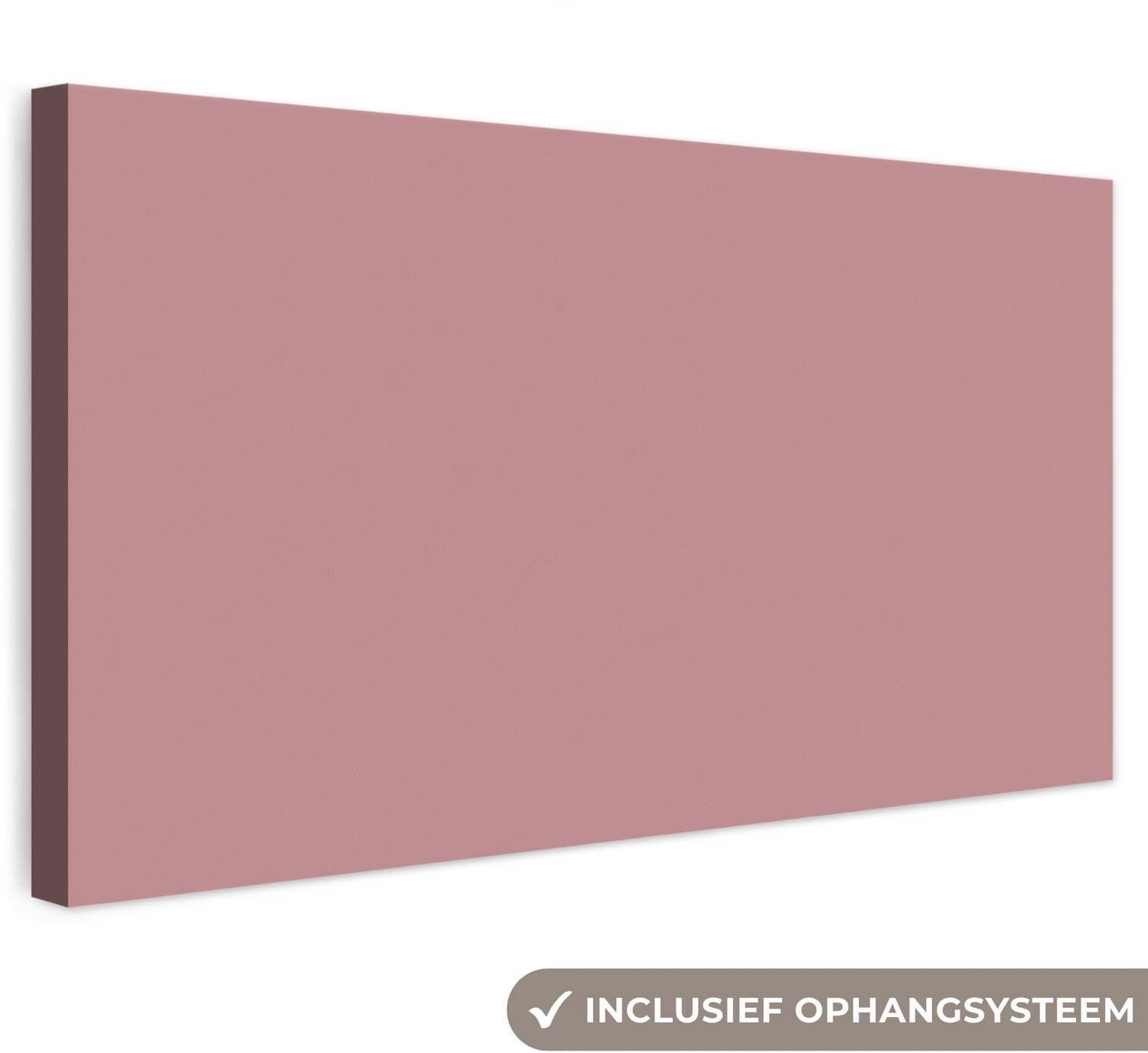 Canvas schilderij 60x30 cm - Exclusieve wanddecoratie Dusty - Rose - Roze - Muurdecoratie woonkamer - Slaapkamer decoratie - Kamer accessoires - Schilderijen op canvas