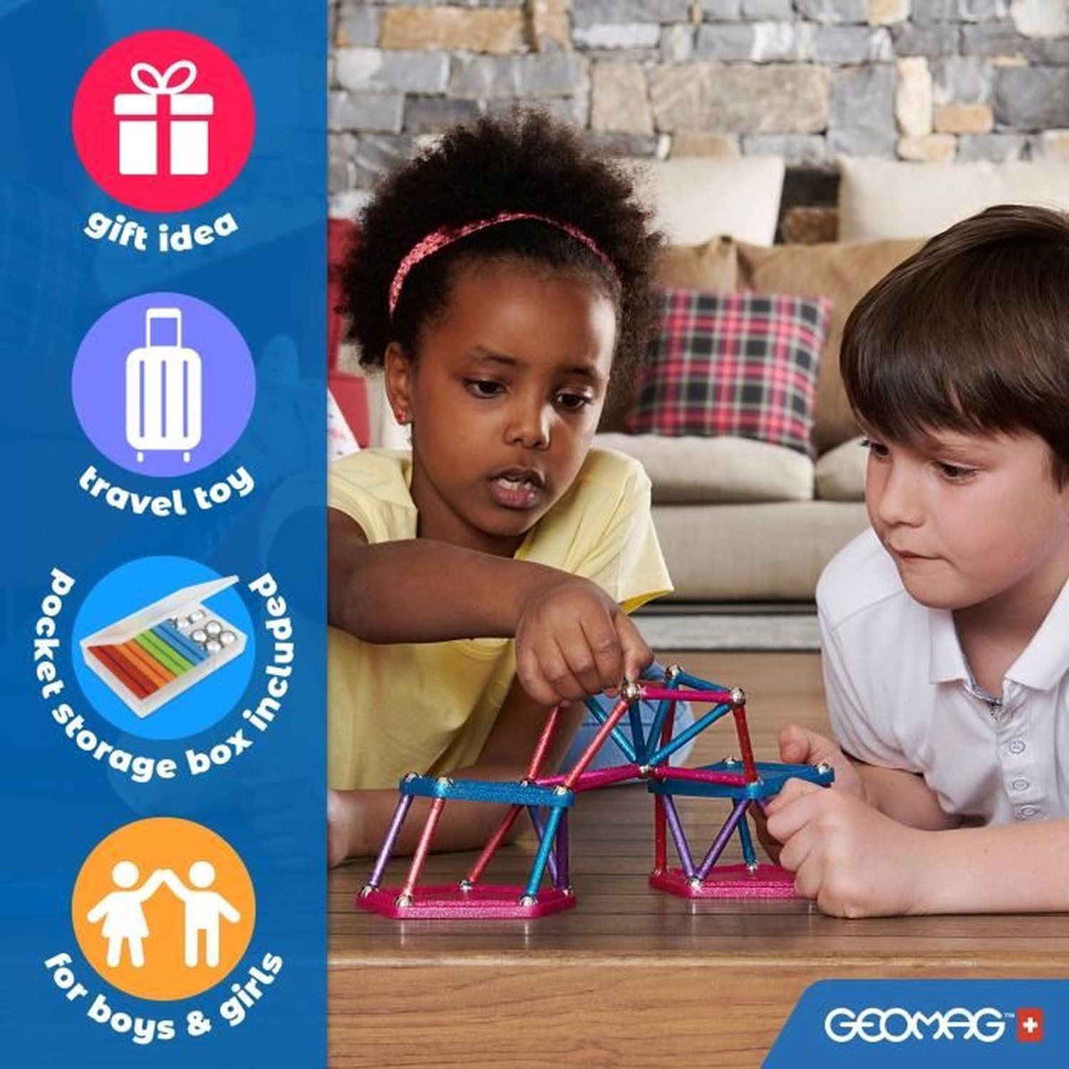 Geomag Super Color Recycled - Magnetisch Constructiespeelgoed met Panelen - 60-delig - Vanaf 3 jaar — afbeelding 14