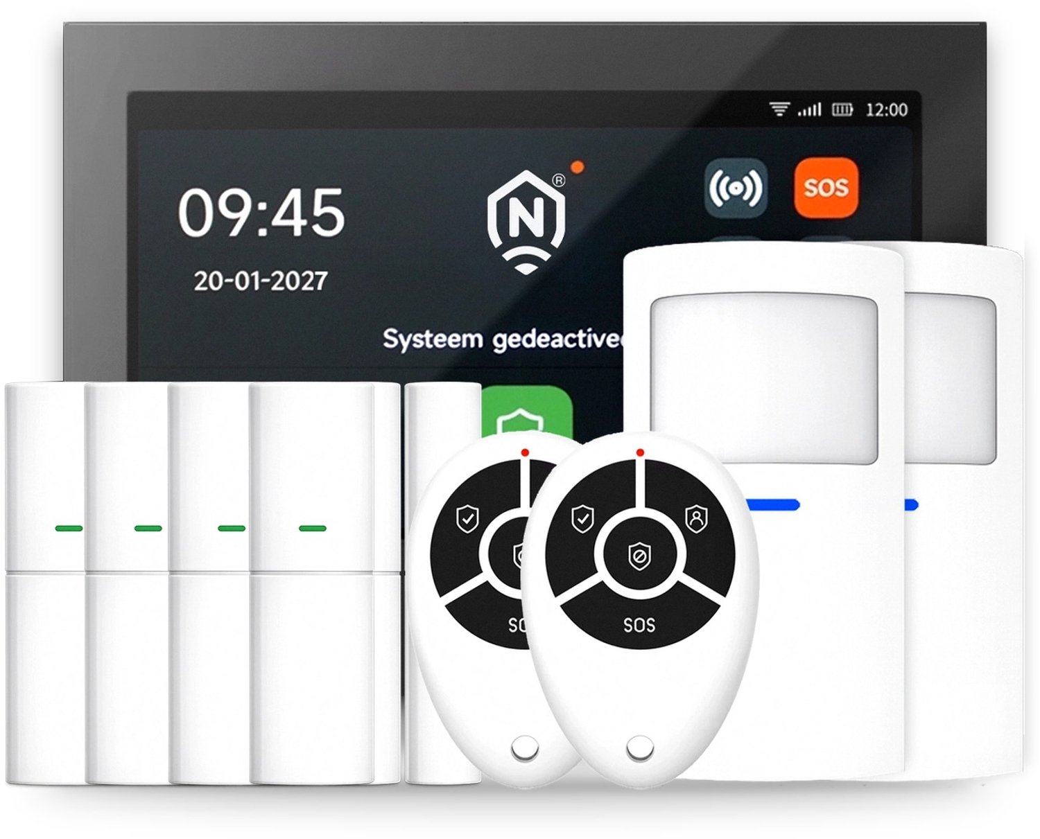 ShieldLink® Elite Alarmsysteem voor Bedrijf – Comfortset – Draadloos & Uitbreidbaar – Met App – Zonder Abonnement – Anti-Jam – Bereik tot 500m