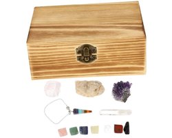 Kristallen set - Ruwe mineralen - Verzamelen en decoreren - Natuurlijke exemplaren - 16 x 11 x 6.2 cm
