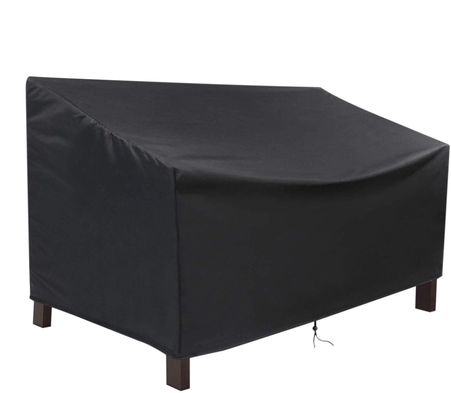 Famanu Hoes voor terrasbank en stapelbare stoelen, waterdicht en UV-bestendig, met verstelbare riemen voor buitengebruik, geschikt voor balkon en tuin wit