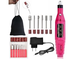Elektrische nail boor machine set 20000RPM - 6 in 1 met opbergtas - variabele snelheid - professionele manicure tool Vemera - Velnivo