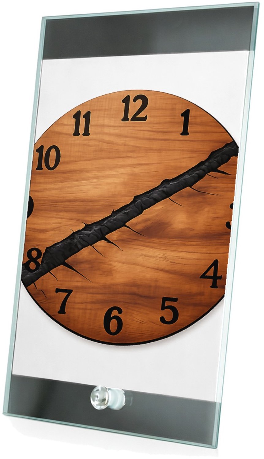 Mr Cadeautjes Glasframe 15 x 23 - design Een ronde kompasplaat met gegraveerde windrichtingen en een | cadeau Wit