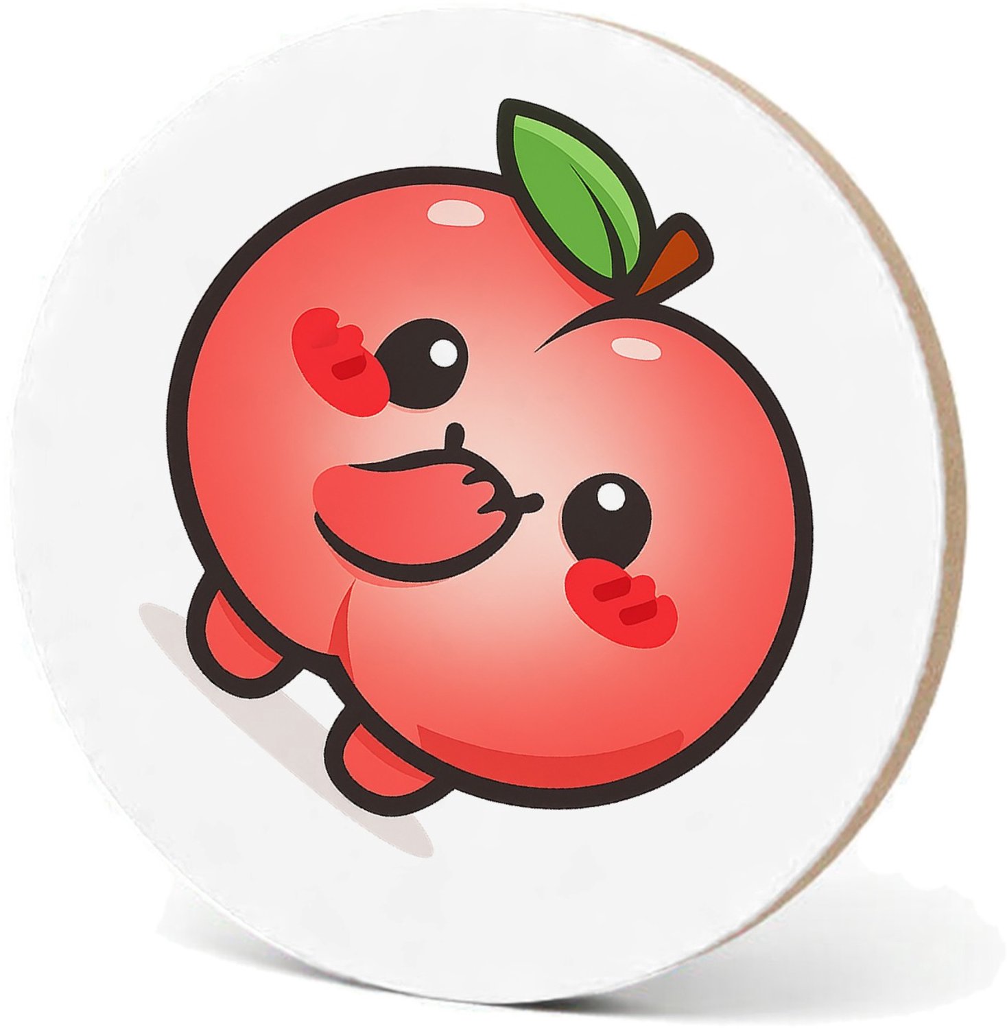 Mr Cadeautjes MDF fotolijst - design Een schattige maar een tikje brutale fruitfiguur met een ver | cadeau Wit