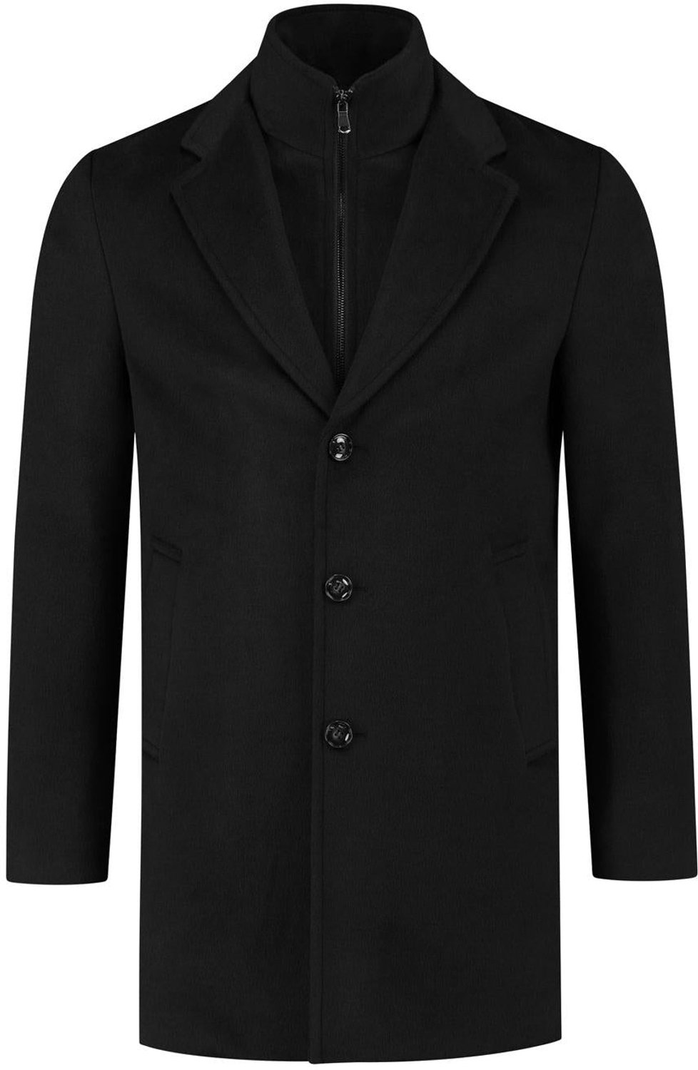 GENTS - Coat windvanger - Polyblend - Zwart - Maat 58/58
