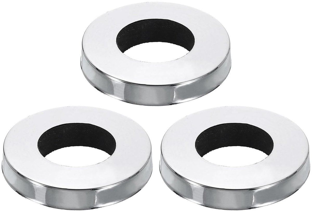 3 stuks kraanafdekking rozet voor kraanvoet, roestvrijstalen afdichtingsring 41 x 21 x 8 mm