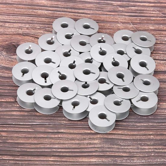 Spoelen voor naaimachines, geribbelde reserveaccessoires voor de aluminium spoel met 100 stuks 55623A voor industriële naaimachineonderdelen, eenvoudige opslag, transport en installatie — afbeelding 5
