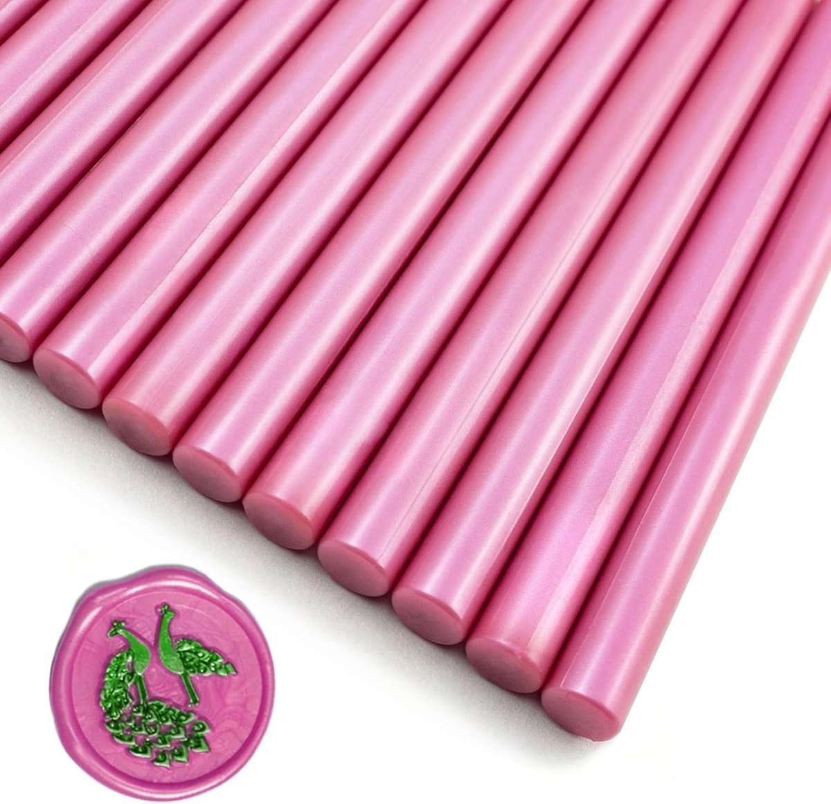 26-delige Mini sealing wax stick 7mm voor Lijmpistolen – Stijlvol Verzegelen voor Trouwuitnodigingen, Wenskaarten, Wijflessen & DIY Projecten (Roze）
