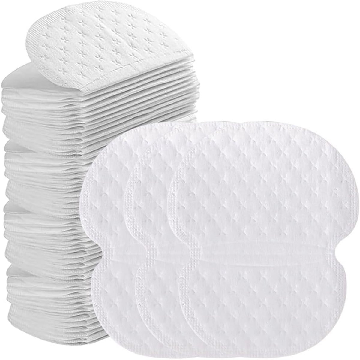 Okselpads, ultradun en ademend, hoge absorptie, onzichtbaar, ideaal voor T-shirts, overhemden en poloshirts, wit, 12 x 9 cm